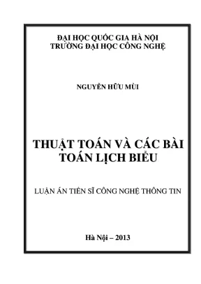 Thuật toán và các bài toán lịch biểu