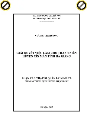 Giải quyết việc làm cho thanh niên huyện xín mần tỉnh hà giang