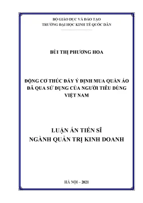 Động cơ thúc đẩy ý định mua quần áo đã qua sử dụng của người tiêu dùng việt nam