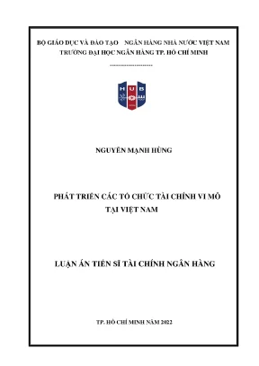 Phát triển các tổ chức tài chính vi mô tại việt nam