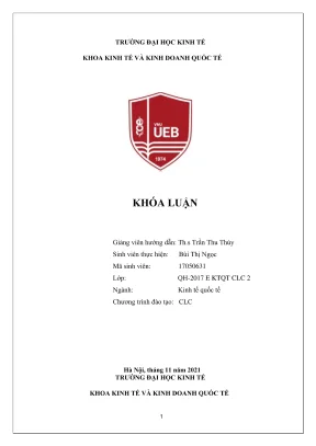 Khóa luận tốt nghiệp kinh doanh quốc tế hiệp định cptpp và cơ hội mở rộng ra thị trường châu mỹ cho hàng xuất khẩu của việt nam