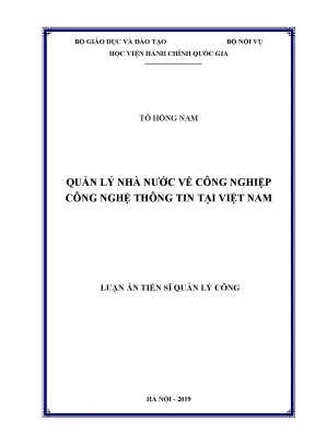 Quản lý nhà nước về công nghiệp công nghệ thông tin tại việt nam