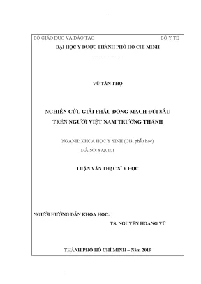 Nghiên cứu giải phẫu động mạch đùi sâu trên người việt nam trưởng thành
