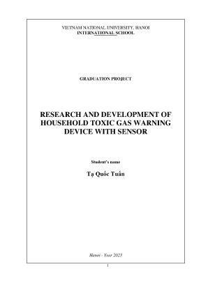 Research and development of household toxic gas warning device with sensor