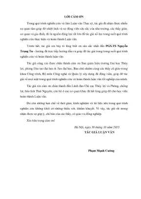 Giải pháp quản lý đảm bảo chất lượng thiết kế giai đoạn thiết kế kĩ thuật bản vẽ thi công áp dụng cho dự án tu sửa nâng cấp kè chã tỉnh thái nguyên