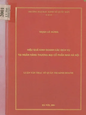 Hiệu quả kinh doanh các dịch vụ tại ngân hàng thương mại cổ phần nhà hà nội0001