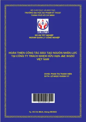 Hoàn thiện công tác đào tạo nguồn nhân lực tại công ty trách nhiệm hữu hạn je sozio việt nam