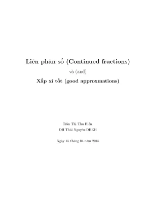 Liên phân số và xấp xỉ tốt