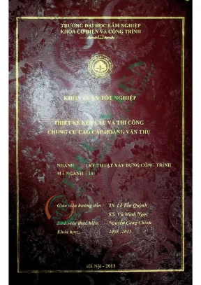 Thiết kế kết cấu và thi công chung cư cao cấp hoàng văn thụ