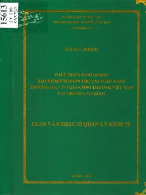 Phát triển kinh doanh bảo hiểm phi nhân thọ tại ngân hàng thương mại cổ phần công thương việt nam chi nhánh cao bằng