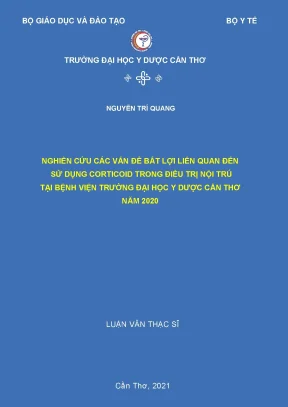 Nghiên cứu các vấn đề bất lợi liên quan đến sử dụng corticoid trong điều trị nội trú tại bệnh viện trường đại học y dược cần thơ năm 2020