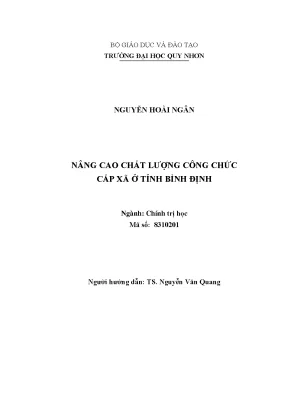 Nâng cao chất lượng công chức cấp xã tỉnh bình định