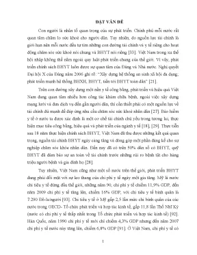Nghiên cứu một số yếu tố cơ bản ảnh hưởng đến thu chi quỹ khám chữa bệnh bảo hiểm y tế giai đoạn 2002 2006