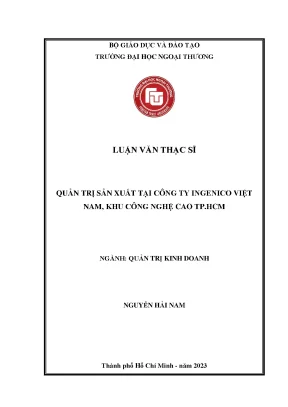 Quản trị sản xuất tại công ty ingenico việt nam khu công nghệ cao tp hcm