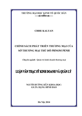 Chính sách phát triển thương mại của sở thương mại thủ đô phnom penh