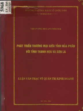 Phát triển thương mại giữa tỉnh hủa phăn với tỉnh thanh hóa và sơn la
