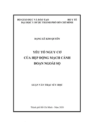 Yếu tố nguy cơ của hẹp động mạch cảnh đoạn ngoài sọ