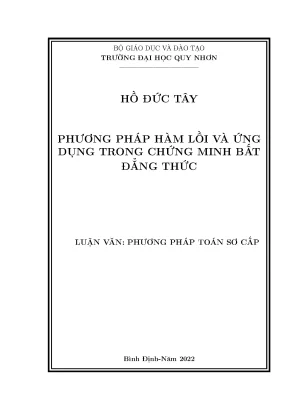 Phương pháp hàm lồi và ứng dụng trong chứng minh bất đẳng thức
