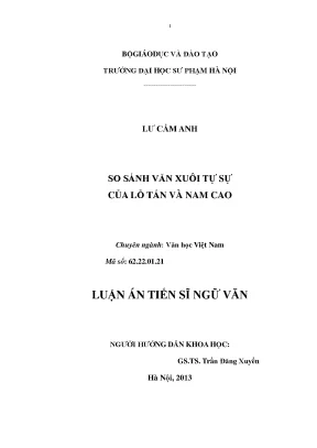 So sánh văn xuôi tự sự của lỗ tấn và nam cao