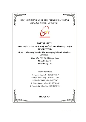 Đề tài xây dựng website sàn thương mại điện tử bán sách cartread