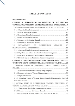 Enhancing distribution channel management of truong giang cosmetic pharmaceutical and trade co