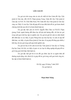 Quản lý hệ thống thông tin quản lý giáo dục emis trong các cơ sở giáo dục đại học nghiên cứu trường hợp tại trường đại học dược hà nội