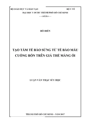 Tạo tấm tế bào sừng từ tế bào máu cuống rốn trên giá thể màng ối