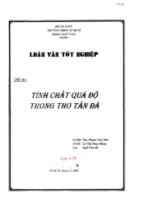 Khóa luận tốt nghiệp ngữ văn tính chất quá độ trong thơ tản đà