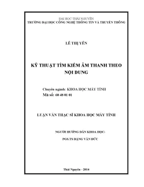 Kỹ thuật tìm kiếm âm thanh theo nội dung