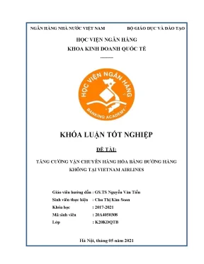 Tăng cường vận chuyển hàng hóa bằng đường hàng không tại vietnam airlines