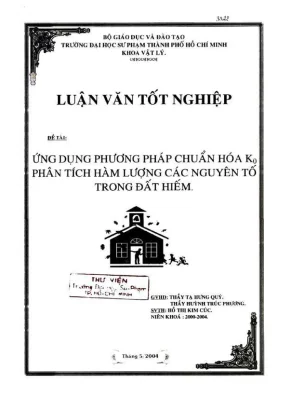 Khóa luận tốt nghiệp vật lý ứng dụng phương pháp chuẩn hóa ko phân tích hàm lượng các nguyên tố trong đất hiếm