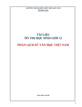Lịch sử văn học vn luyện thi hsg
