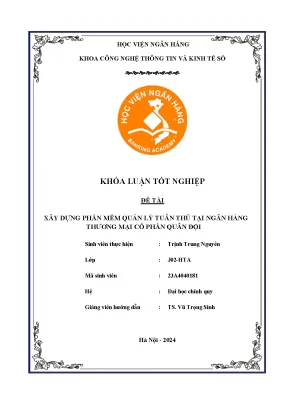 Khóa luận tốt nghiệp công nghệ thông tin xây dựng phần mềm quản lý tuân thủ tại ngân hàng tcmp quân đội