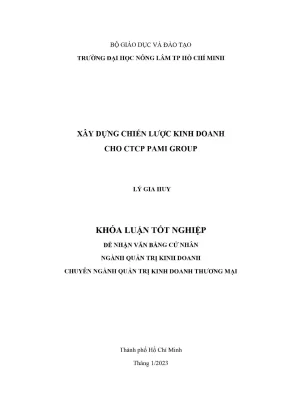 Khóa luận tốt nghiệp quản trị kinh doanh xây dựng chiến lược kinh doanh cho ctcp pami group