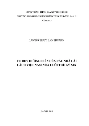 Đề tài nckh tư duy hướng biển của các nhà cải cách việt nam nửa cuối thế kỷ xix