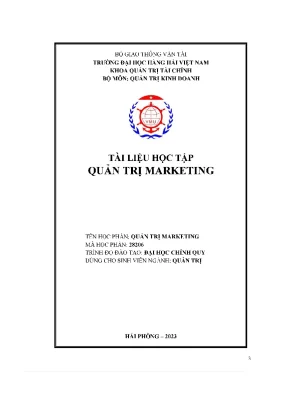 Tài liệu học tập quản trị marketing
