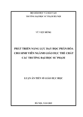 Phát triển năng lực dạy học phân hóa cho sinh viên ngành giáo dục thể chất các trường đại học sư phạm
