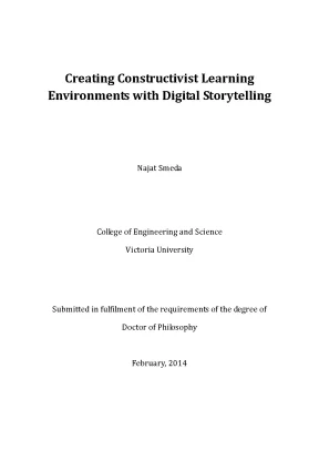 Creating constructivist learning environments with digital storytelling