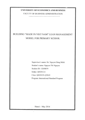Khóa luận tốt nghiệp quản trị kinh doanh building made in vietnam lean management model for primary school