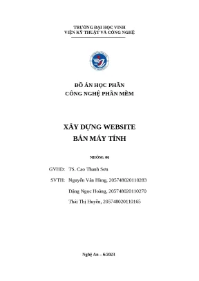 Đồ án học phần công nghệ phần mềm xây dựng website bán máy tính