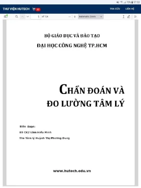 Giáo trình chẩn đoán và đo lường tâm lý lâm hiếu minh