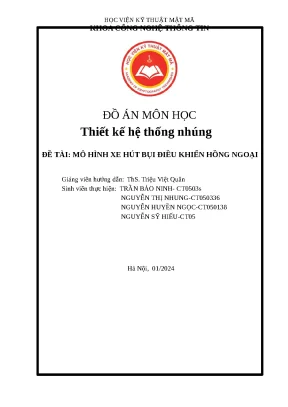 Đồ án môn học thiết kế hệ thống nhúng đề tài mô hình xe hút bụi điều khiển hồng ngoại