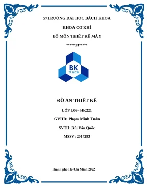 Đồ án thiết kế hệ thống truyền động cơ khí giúp ta tìm hiểu và thiết kế hộp giảm tốc
