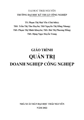 Giáo trình quản trị doanh nghiệp công nghiệp