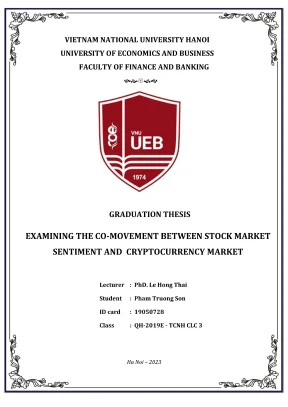 Khóa luận tốt nghiệp tài chính ngân hàng examining the co movement between stock market sentiment and cryptocurrency market
