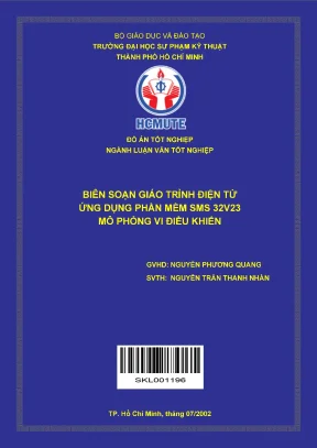 Biên soạn giáo trình điện tử ứng dụng phần mềm sms 32v23 mô phỏng vi điều khiển