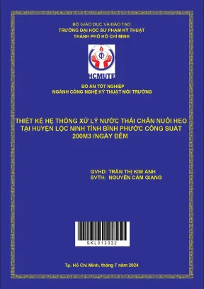 Thiết kế hệ thống xử lý nước thải chăn nuôi heo tại huyện lộc ninh tỉnh bình phước công suất 200m3 ngày đêm