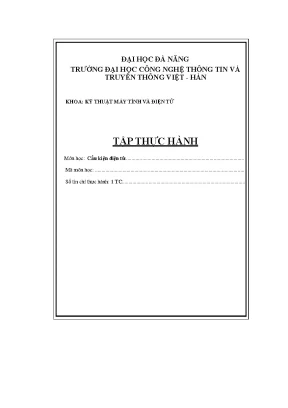 Tập thực hành cấu kiện điện tử