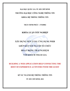 Khóa luận tốt nghiệp hệ thống thông tin xây dựng nền tảng ứng dụng web giúp kết nối người tổ chức hoạt động trải nghiệm với khách tham gia