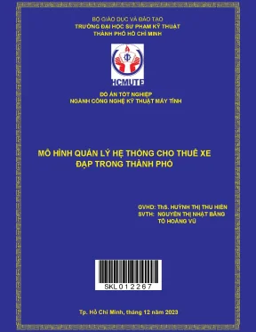 Mô hình quản lý hệ thống cho thuê xe đạp trong thành phố